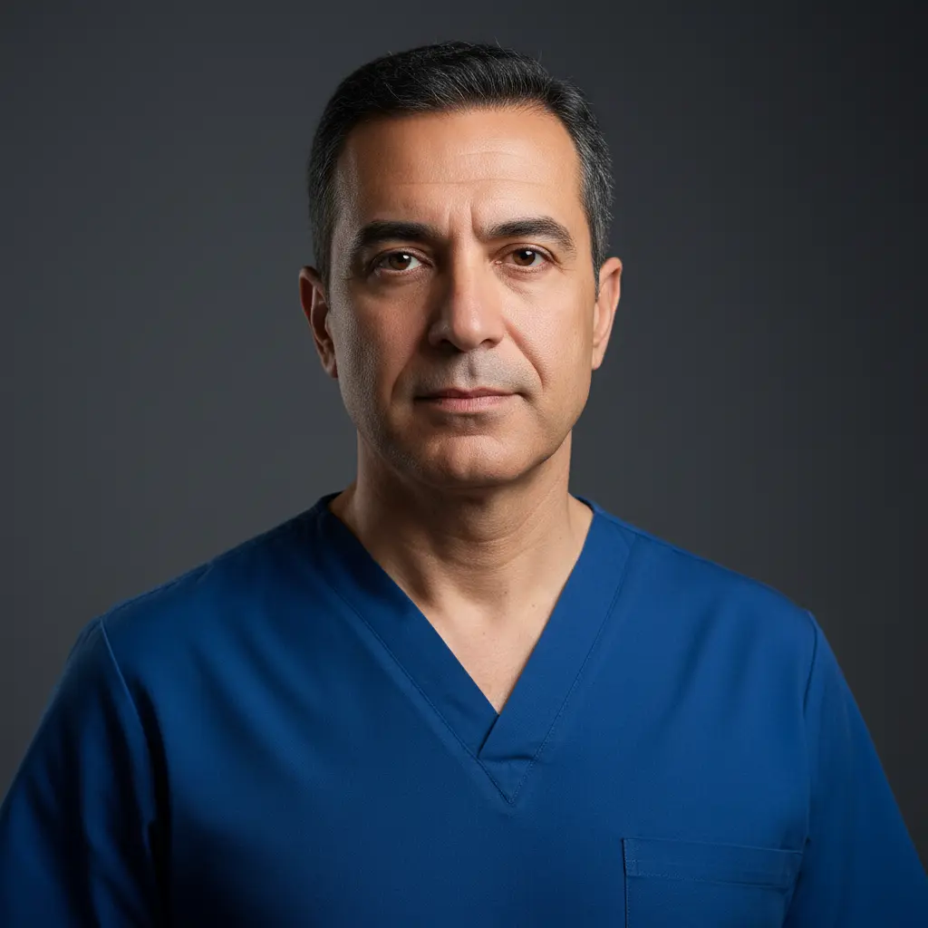 Surgeon in clinical setting