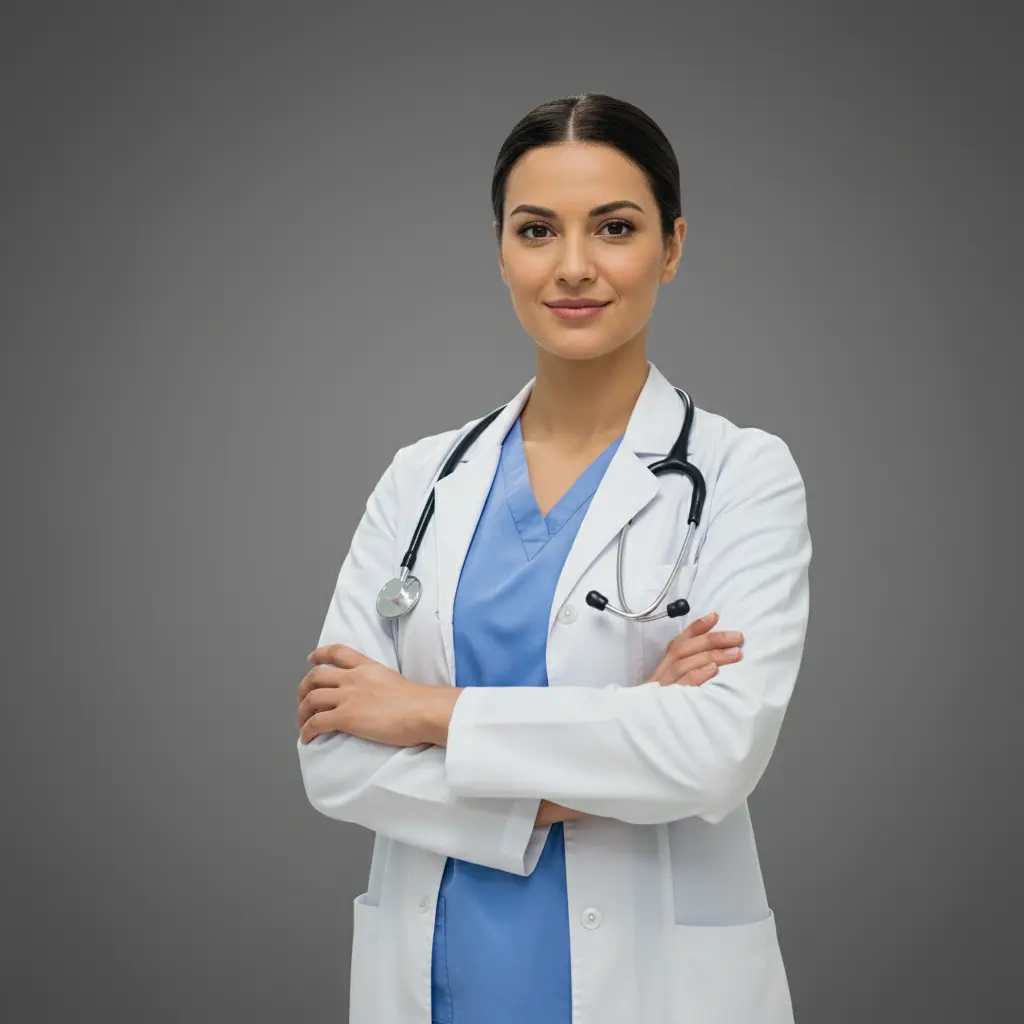 Diverse female resident headshot for CaRMS application