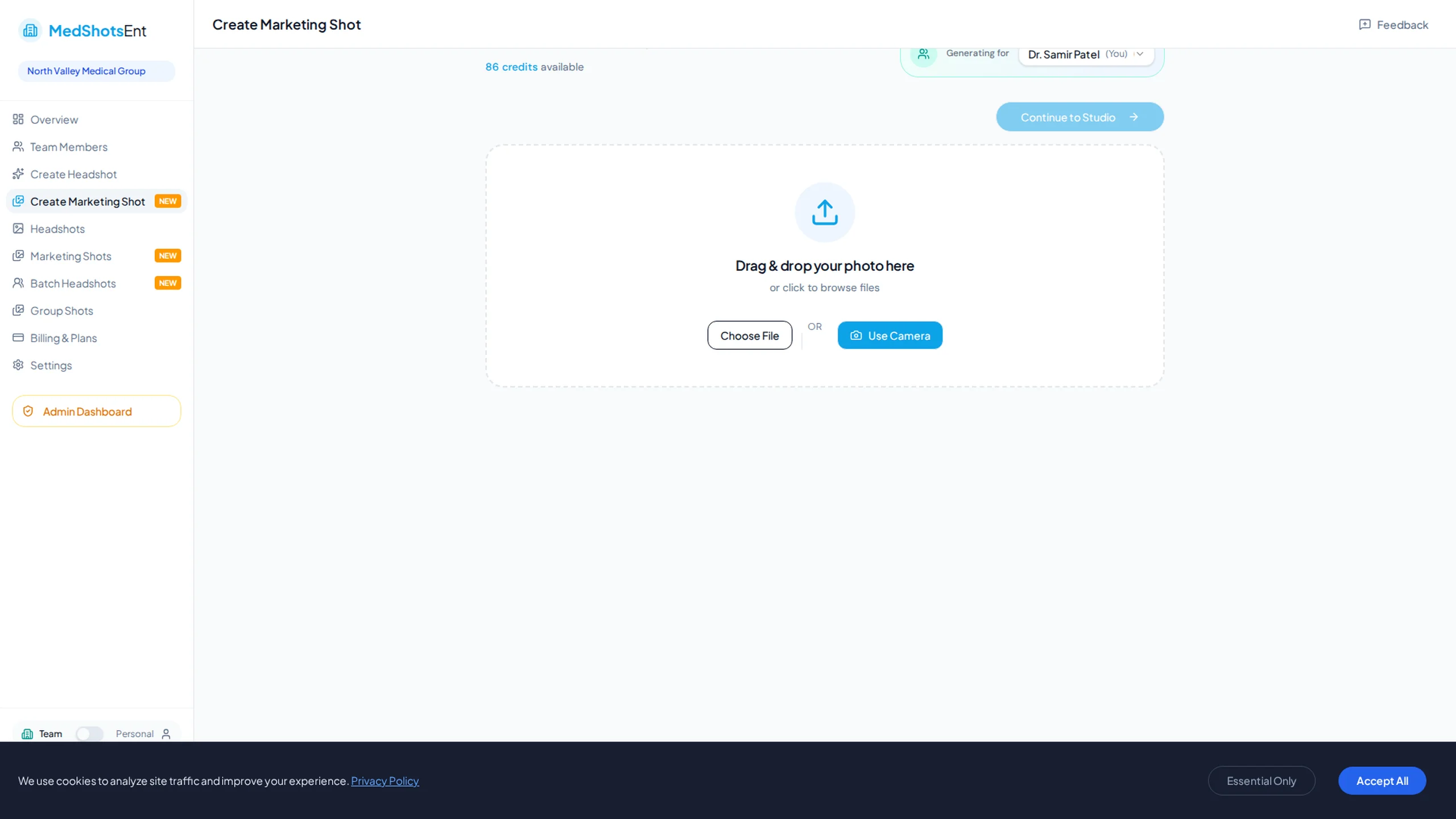 Styling controls for secondary application headshots