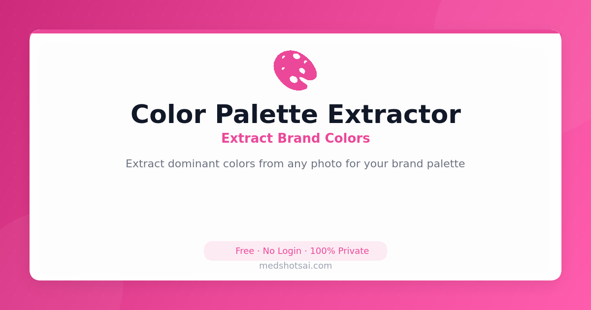 Photo Color Palette Extractor โ Free Tool
